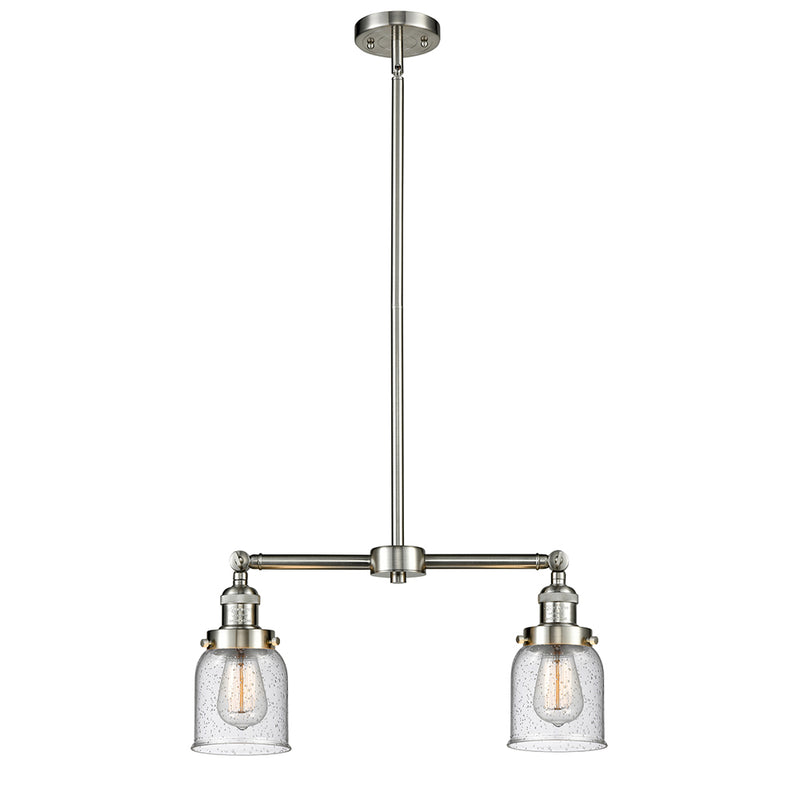 Bell Island Light shown in the Brushed Satin Nickel finish with a Seedy shade