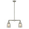 Bell Island Light shown in the Brushed Satin Nickel finish with a Silver Plated Mercury shade