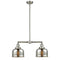 Bell Island Light shown in the Brushed Satin Nickel finish with a Silver Plated Mercury shade