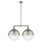 Hampden Island Light shown in the Brushed Satin Nickel finish with a Seedy shade