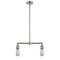 Bare Bulb Island Light shown in the Brushed Satin Nickel finish