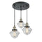 Oxford Multi-Pendant shown in the Black Antique Brass finish with a Clear shade