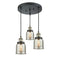 Bell Multi-Pendant shown in the Black Antique Brass finish with a Silver Plated Mercury shade