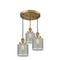 Stanton Multi-Pendant shown in the Brushed Brass finish with a Clear Wire Mesh shade