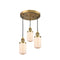 Dover Multi-Pendant shown in the Brushed Brass finish with a Matte White shade