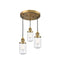 Dover Multi-Pendant shown in the Brushed Brass finish with a Seedy shade