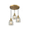 Bell Multi-Pendant shown in the Brushed Brass finish with a Silver Plated Mercury shade