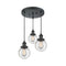 Beacon Multi-Pendant shown in the Matte Black finish with a Seedy shade