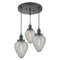 Geneseo Multi-Pendant shown in the Oil Rubbed Bronze finish with a Clear Crackled shade