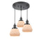 Fulton Multi-Pendant shown in the Oil Rubbed Bronze finish with a Matte White shade