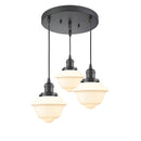 Oxford Multi-Pendant shown in the Oil Rubbed Bronze finish with a Matte White shade