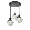 Oxford Multi-Pendant shown in the Oil Rubbed Bronze finish with a Clear shade