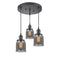 Bell Multi-Pendant shown in the Oil Rubbed Bronze finish with a Plated Smoke shade