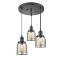 Bell Multi-Pendant shown in the Oil Rubbed Bronze finish with a Silver Plated Mercury shade