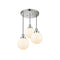 Beacon Multi-Pendant shown in the Polished Nickel finish with a Matte White shade