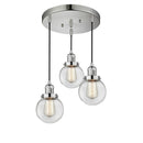 Beacon Multi-Pendant shown in the Polished Nickel finish with a Clear shade