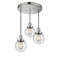 Beacon Multi-Pendant shown in the Polished Nickel finish with a Seedy shade