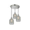 Stanton Multi-Pendant shown in the Polished Nickel finish with a Clear Wire Mesh shade