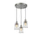 Canton Multi-Pendant shown in the Brushed Satin Nickel finish with a Seedy shade