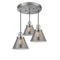 Cone Multi-Pendant shown in the Brushed Satin Nickel finish with a Plated Smoke shade