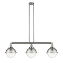 Hampden Island Light shown in the Brushed Satin Nickel finish with a Seedy shade