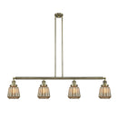 Chatham Island Light shown in the Antique Brass finish with a Mercury shade