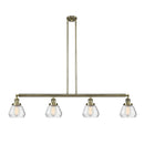 Fulton Island Light shown in the Antique Brass finish with a Clear shade