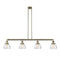 Fulton Island Light shown in the Antique Brass finish with a Clear shade