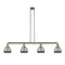 Fulton Island Light shown in the Antique Brass finish with a Plated Smoke shade