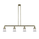 Canton Island Light shown in the Antique Brass finish with a Clear shade