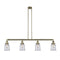 Canton Island Light shown in the Antique Brass finish with a Clear shade