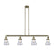 Bellmont Island Light shown in the Antique Brass finish with a Clear shade