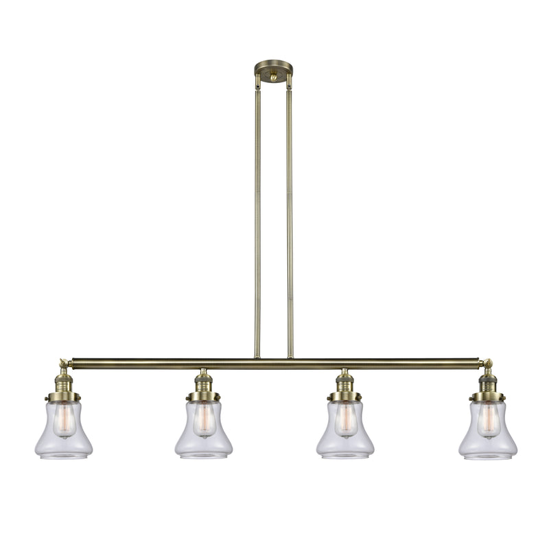 Bellmont Island Light shown in the Antique Brass finish with a Clear shade