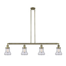 Bellmont Island Light shown in the Antique Brass finish with a Seedy shade