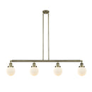 Beacon Island Light shown in the Antique Brass finish with a Matte White shade