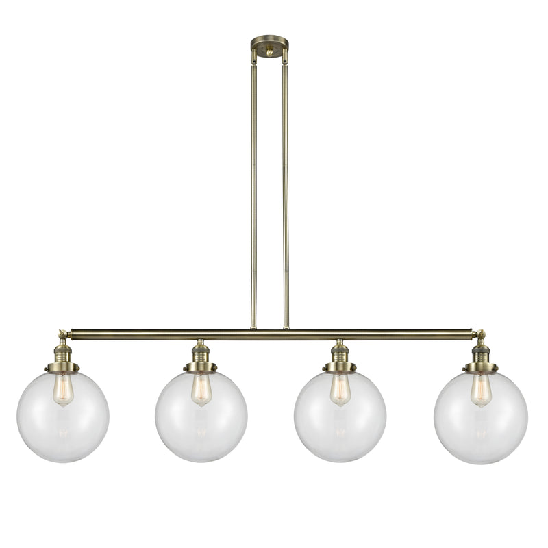 Beacon Island Light shown in the Antique Brass finish with a Clear shade