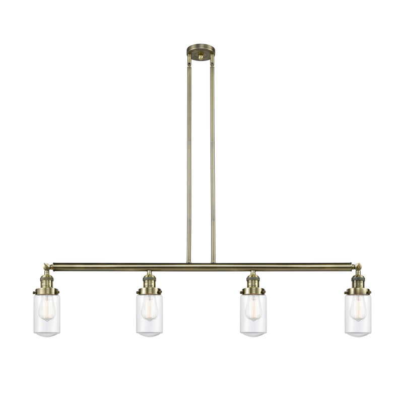 Dover Island Light shown in the Antique Brass finish with a Clear shade