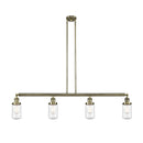 Dover Island Light shown in the Antique Brass finish with a Seedy shade