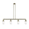 Dover Island Light shown in the Antique Brass finish with a Seedy shade