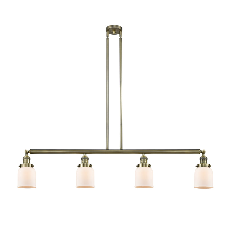 Bell Island Light shown in the Antique Brass finish with a Matte White shade