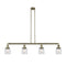 Bell Island Light shown in the Antique Brass finish with a Clear shade