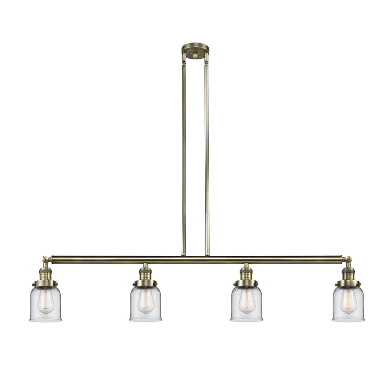 Bell Island Light shown in the Antique Brass finish with a Clear shade