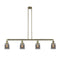 Bell Island Light shown in the Antique Brass finish with a Plated Smoke shade