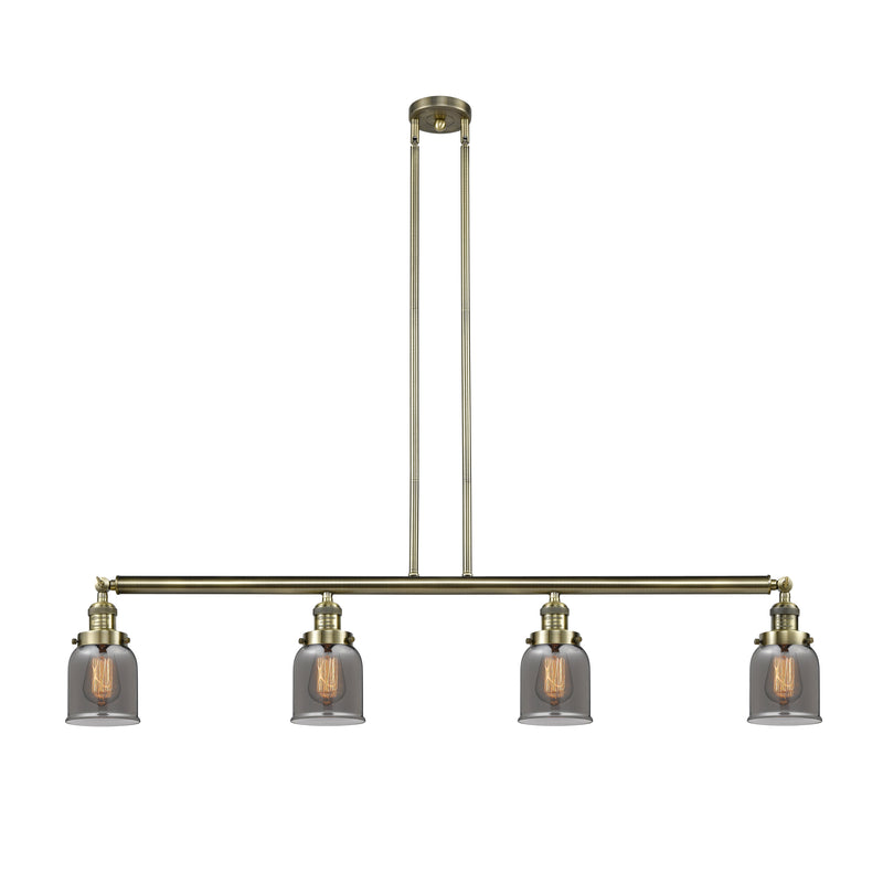 Bell Island Light shown in the Antique Brass finish with a Plated Smoke shade