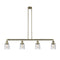 Bell Island Light shown in the Antique Brass finish with a Seedy shade