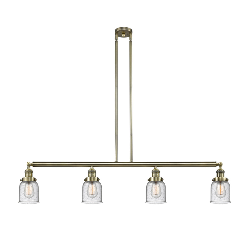 Bell Island Light shown in the Antique Brass finish with a Seedy shade