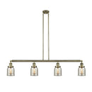 Bell Island Light shown in the Antique Brass finish with a Silver Plated Mercury shade