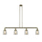 Bell Island Light shown in the Antique Brass finish with a Silver Plated Mercury shade