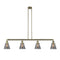 Cone Island Light shown in the Antique Brass finish with a Plated Smoke shade