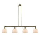 Bell Island Light shown in the Antique Brass finish with a Matte White shade